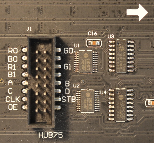 Hub 75 interface