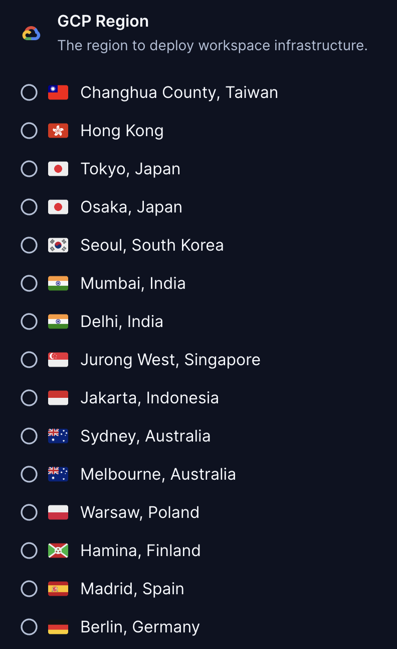 GCP Regions